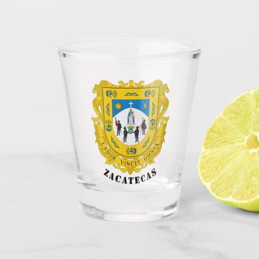 Wapenstaart van Zacatecas, Mexico Shot Glas (Voorkant)