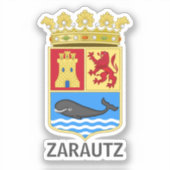 Wapenstaart van Zarautz - Gipuzkoa Sticker (Voorkant)