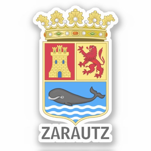Wapenstaart van Zarautz - Gipuzkoa Sticker (Voorkant)