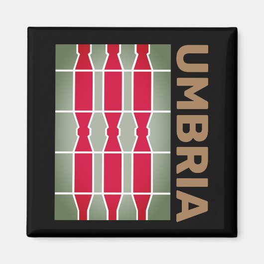 Wapenstaart/vlag van Umbrië, Italië Magneet (Voorkant)