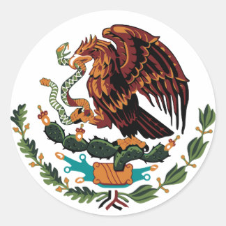Wapenstilstand in Mexico Ronde Sticker