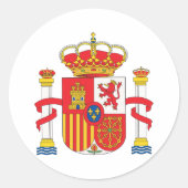 wapenstilstand in Spanje Ronde Sticker (Voorkant)
