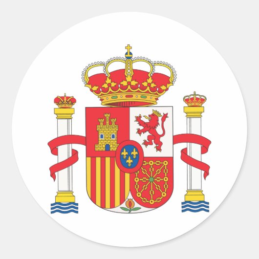 wapenstilstand in Spanje Ronde Sticker (Voorkant)