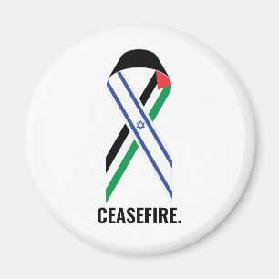 Wapenstilstand Israël en Palestina vlaggen lint wi Magneet