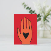 Wapenstilstand nu hand Palestina grafisch ontwerp Briefkaart (Staand voorkant)