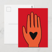 Wapenstilstand nu hand Palestina grafisch ontwerp Briefkaart (Voorkant / Achterkant)