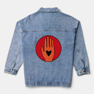Wapenstilstand nu hand Palestina grafisch ontwerp Denim Jacket