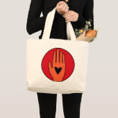 Wapenstilstand nu hand Palestina grafisch ontwerp Grote Tote Bag (Voorkant (product))