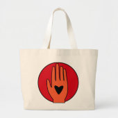 Wapenstilstand nu hand Palestina grafisch ontwerp Grote Tote Bag (Voorkant)