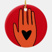 Wapenstilstand nu hand Palestina grafisch ontwerp Keramisch Ornament (Achterkant)