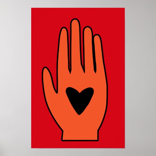 Wapenstilstand nu hand Palestina grafisch ontwerp Poster (Voorkant)