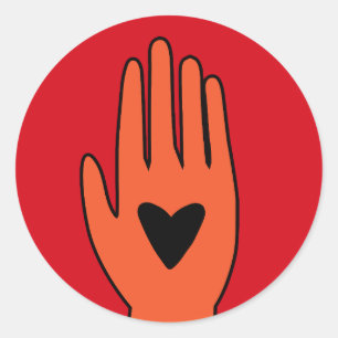 Wapenstilstand nu hand Palestina grafisch ontwerp Ronde Sticker