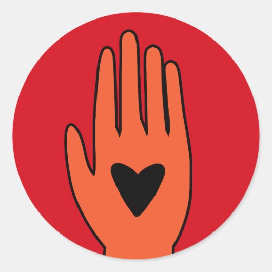 Wapenstilstand nu hand Palestina grafisch ontwerp Ronde Sticker (Voorkant)