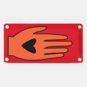 Wapenstilstand nu hand Palestina grafisch ontwerp Spandoek (Horizontaal)