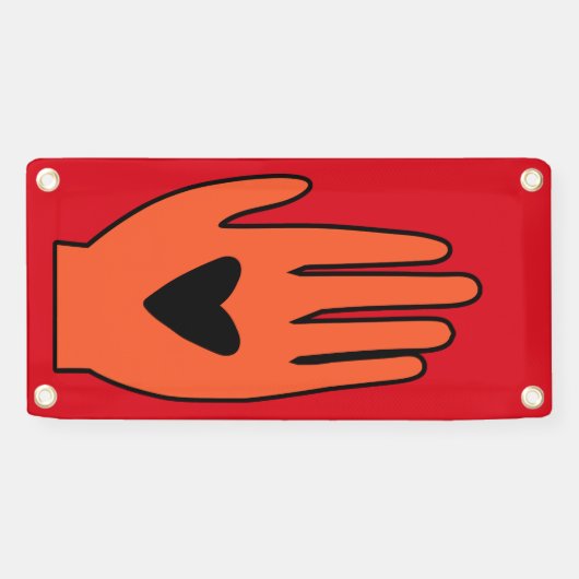 Wapenstilstand nu hand Palestina grafisch ontwerp Spandoek (Horizontaal)