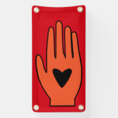 Wapenstilstand nu hand Palestina grafisch ontwerp Spandoek (Verticaal)