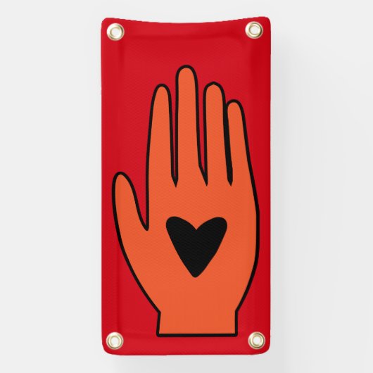 Wapenstilstand nu hand Palestina grafisch ontwerp Spandoek (Verticaal)