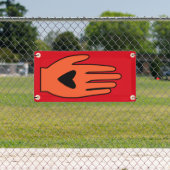 Wapenstilstand nu hand Palestina grafisch ontwerp Spandoek (Insitu)