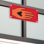 Wapenstilstand nu hand Palestina grafisch ontwerp Spandoek (Buitenkant Gebouw)