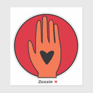 Wapenstilstand nu hand Palestina grafisch ontwerp Sticker