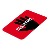 Wapenstilstand rood wit zwart hand anti oorlog dou magneet (Linkerzijde)