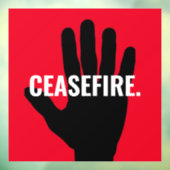 Wapenstilstand rood wit zwart hand anti oorlog dou raamsticker (Vel 3)