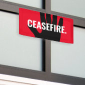 Wapenstilstand rood wit zwart hand anti oorlog dou spandoek (Buitenkant Gebouw)