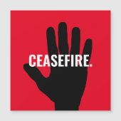 Wapenstilstand rood wit zwart hand anti oorlog mag (Voorkant)