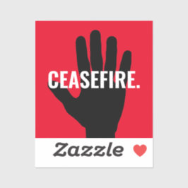 Wapenstilstand rood wit zwart hand vet aangepaste  sticker