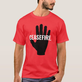 Wapenstilstand rood wit zwart hand vet aangepaste  t-shirt