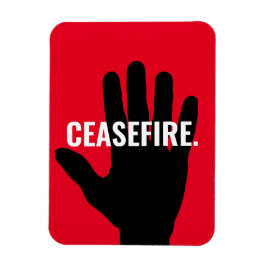 Wapenstilstand rood wit zwart stop hand anti oorlo magneet