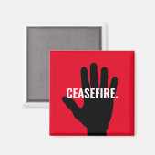 Wapenstilstand rood wit zwart stop hand anti oorlo magneet (Voorkant / Achterkant)