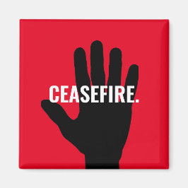 Wapenstilstand rood wit zwart stop hand anti oorlo magneet