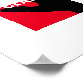 Wapenstilstand rood wit zwart stop hand anti oorlo poster (Hoek)