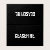 Wapenstilstand zwart wit minimalistische anti-oorl kaart (Buitenkant ongevouwen)