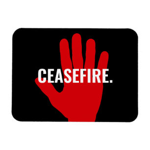 Wapenstilstand zwart wit rode hand anti oorlog dou magneet