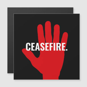 Wapenstilstand zwart wit rode hand anti oorlog mag