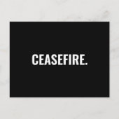 Wapenstilstand zwart wit tekst minimalistische ant briefkaart (Voorkant)