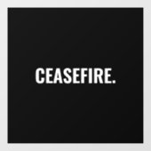 Wapenstilstand zwart wit tekst minimalistische ant raamsticker (Vel)