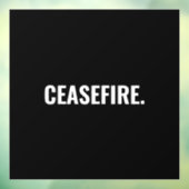 Wapenstilstand zwart wit tekst minimalistische ant raamsticker (Vel 3)