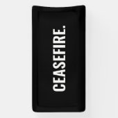 Wapenstilstand zwart wit tekst minimalistische ant spandoek (Verticaal)