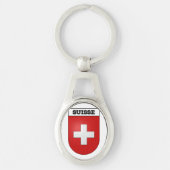Wapenstoofpot | Vlag Zwitserland Sleutelhanger (Voorkant)