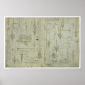 Wapenstudies, Leonardo da Vinci Poster (Voorkant)