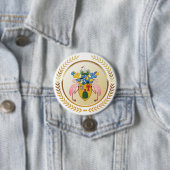 Wapenturks- en Caicoschildpadden Ronde Button 7,6 Cm (In situ)