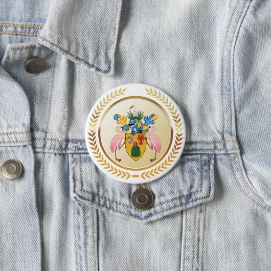 Wapenturks- en Caicoschildpadden Ronde Button 7,6 Cm (In situ)