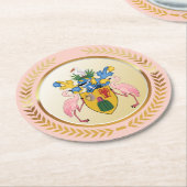 Wapenturks- en Caicoschildpadden Ronde Kartonnen Onderzetter (Gebogen)
