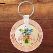 Wapenturks- en Caicoschildpadden Sleutelhanger (Voorkant)