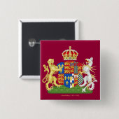Wapenvangers Anne Boleyn Vierkante Button 5,1 Cm (Voorkant /achterkant)