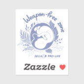 Wapenvrije baarmoeder sticker (Vel)