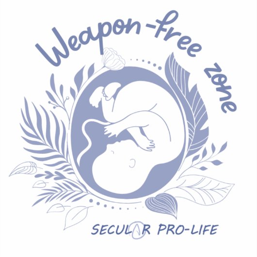 Wapenvrije baarmoeder sticker (Voorkant)